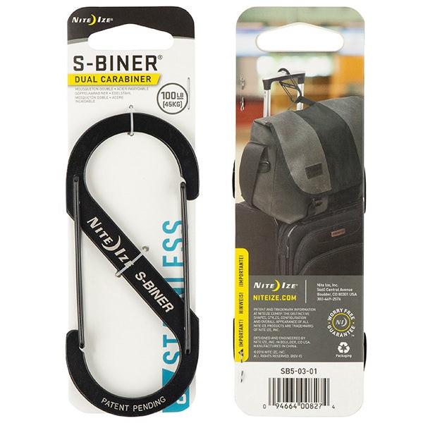 Nite Ize Stainless Steel S-Biner Size 5 (Black)