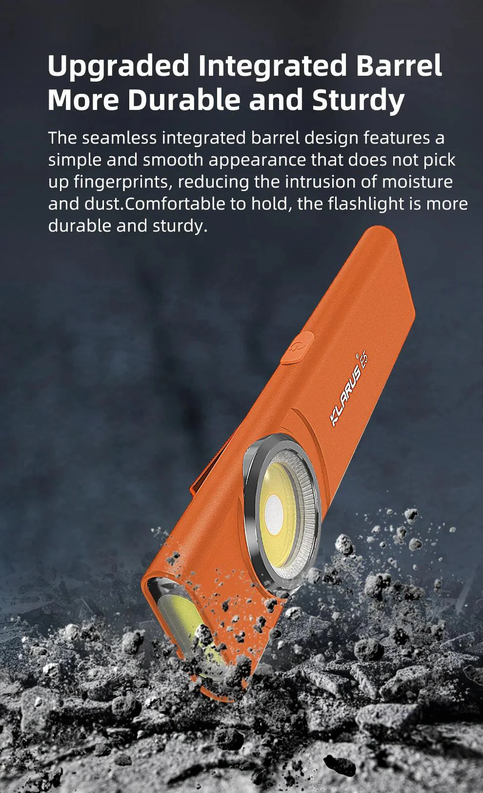 KLARUS E5 USB-C Rechargeable EDC Flashlight (600 Lumens, Magnetic Base) - Image 10