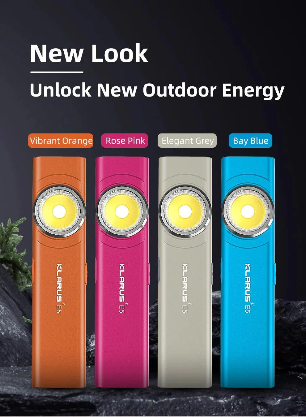 KLARUS E5 USB-C Rechargeable EDC Flashlight (600 Lumens, Magnetic Base) - Image 9