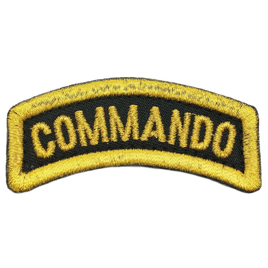 Commando Tab Velcro Name Patch (Black Gold) 6cm x 2cm